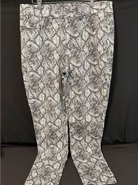 Seven7 Jeans Tummyless High Rise Skinny Pants Sz 14 Snake Print